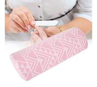 Generic Nail Art Hand Pillow Soft Cushion with Beautiful Geometry Printing for Comfortable Manicure Experience At Home or Salon, Pink 30 X 13 X 6.7cm (pink geometry)