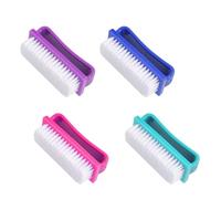 Generic Nail Brush 4 Pcs Large Firm Bristle Scrubber for Fingernail Cleaning, Multi-Purpose Manicure Tool for Hands and Feet Suitable for Professional Nail Art Random Color