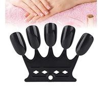 Generic Nail Color Swatches, Nail Sample Swatches Polish Display Tips Manicure Polish Gel Color Display 4 50pcs Art Practice Tips for Art Practice (Black)