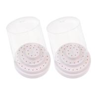 Generic Nail Drill Bits Organizer Storage Case Easy to Apply and Store 48-hole 2pcs Made of Sturdy Pp Material for Home and Nail Art School Use