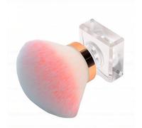 Generic Nail Dust Cleaning Brush Soft Fiber Pink for Nail Art and Makeup - Compact Design with Storage Box for On-the-Go (Bulb Type)