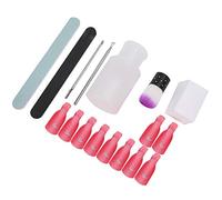 Generic Nail File Professional Nail Art Dust Brush for Manicure Grinding and Polish Removal Tool for Home or Salon Use with Soak Off Clamp/Holder Set