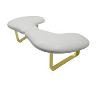 Generic Nail Hand Pillow PU Leather Arm Rest Cushion Folding Manicure Table Mat Sponge Waterproof Comfortable Suitable for Salon Home Nail School Personal Use, White