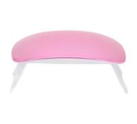 Generic Nail Lamp 6W Portable Fast Curing UV LED Nail Light for Home and Travel Use Compact and Foldable (Dazzling Pink)
