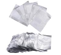 Generic Nail Polish Remover Foil Wraps Pads 500pcs (5 Packs) Lint-free Cotton Soak off Gel Nail Art Manicure Removal for Professional and Home Use