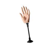 Generic Nail Practice Hand Flexible Silicone Training Model Fake Mannequin Hand Soft Fingers Suction Cup Base Suitable for Manicure Student Salon Trainee Nail, Light Skin Color