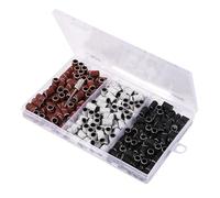 Generic Nail Sanding Bands Set for Electric Nail Drill White Fine Grit Sanding Rings for Gel Polish Removal 1 Box Manicure Grinding Accessories for Professional and Home Use