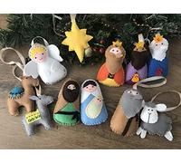 Generic Nativity Set Handmade Felt Christmas Decorations - ART_CRAFT_KIT - Ornament - Adults - Unisex - Christmas Nativity - Not Foldable