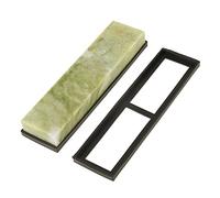 Generic Natural Emerald 10000 Grit Whetstone Sharpening Stone with Draining Bases for Chef Scissors 200 X 50 X 25mm
