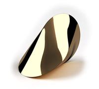Generic Natural Metal Brass Polished Oloid Matter Collection Desktop Sculpture
