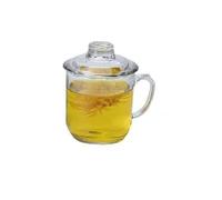 Generic Natural Quartz Crystal Transparent Tea Cup, 320ml, Glass, Handle, Hot Beverage Cup