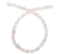 Generic Natural White Agate Beads Strand 8x12mm Irregular Rectangle Polished Stone Beads Straight Holes for DIY Bracelets and Necklaces Jewelry Making Accessories, Approx 33pcs per 38cm