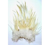 Generic natural white/cream cock saddle flytying dry hackle,fly fishing