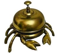 Generic Nautical Crab Bell, Brass Desk Bell, Handmade Crab Bell, Table Bell, Calling Bell