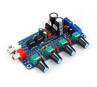 Generic NE5532 Preamplifier Board Professional Grade Dual Channel Preamp for HiFi Audio Systems with 4 Channel Adjustment Knobs 4.41x2.68x0.91inch PCB