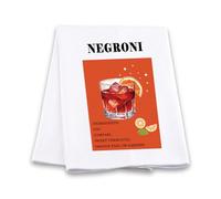 Generic Negroni Cocktail Kitchen Towel - Large (59cm x 38.5cm), Modern, Heavyweight (500-700 gsm), Polyester, Super Soft, Negroni Towel