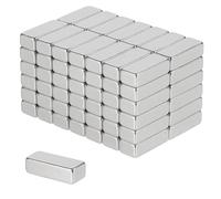 Generic Neodymium Magnetic Cuboid Magnets 10 x 5 x 8 mm N45, Pack of 20, Silver, Rectangular, Extreme Strong Magnets for Crafts, Magnetic Boards, Whiteboard