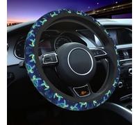 Generic Neon Sea Turtle Print Steering Wheel Cover Non-Slip Car Steering Wheel Protection Covers Women Men Car Accessories For Suvs Trucks Sedans Cars