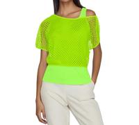 Generic Neon Tops for Women Fishnet Top 80S T Shirts Neon Fishnet Mesh Top Off Shoulder Tops Fany Dress for Women