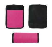 Generic Neoprene Luggage Handle Cover Durable Soft Suitcase Handle Wrap for Travel Bags Black Pink Blue Fluorescent Orange 15x11cm 1Pc (Pink)