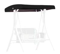 Generic Neutral Garden Canopy Swing Canopy, 3 Seater, Waterproof, UV Protection, Black, Polyester Taffeta, Oxford Cloth, 120 x 18 cm