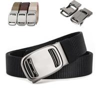 Generic New Pilot Tactical Belt, GUGETI Pilot Tactical Belt By, Stylish Casual Style Nylon Belt for Men, Automatic Belt Buckle (Black,110cm)