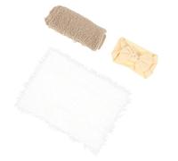 Generic Newborn Photography Props 3pcs Set White Swaddle Wrap Headband Blanket Photo Outfit for Boys and