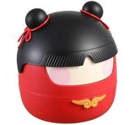 Generic Nezha Small Garbage Can with Lid Cute Desk Bin Mini Countertop Trash Can Waste Paper Bin for Bathroom Kitchen Office