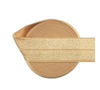 Generic Nine Looms Picot Loop Elastic Band for Sewing 5 Yard 1"" 25mm Old Gold Roll Spool Decorative Frilly Lace Stretchy Ribbon for Lingerie Underwear Sewing Trim (5Y Old Gold)