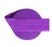 Generic Nine Looms Satin Elastic Band 1 Inch 25mm 2 Yards High Elasticity Purple Shiny Spandex Ribbon for Hair Tie Headband Dress DIY Sewing Trim (2Y Purple)