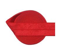 Generic Nine Looms Satin Elastic Band 1 Inch 25mm 3 Yards High Elasticity Red Shiny Spandex Ribbon for Hair Tie Headband Dress DIY Sewing Trim (3Y Red)