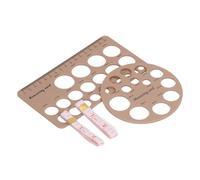 Generic Nipple Ruler Set with Soft and Elastic Material, Accurate Measurements from 10mm to 30mm, Size Adjustment, 2 X Measuring Stick (Light Brown)
