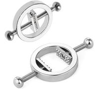 Generic Nipple Suckers and Nipple Clips Clamps Adjustable Body Ring Body Clamps Body Ring Non-Piercing Chain Stainless Steel for Women Faux Body Jewelry