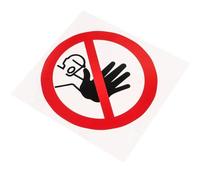 Generic No Entrance Warning Sign Stickers 5Pcs Sturdy Vinyl Self-Adhesive Round Labels 100Mm Diameter for Safety Machine and Restricted Zones