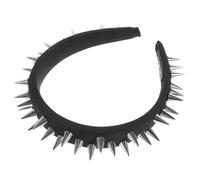 Generic No Slip Punk Studded Headband Black Rivet Design Spiked Hair Accessory Built from Solid Materials for Music Events and Daily Use