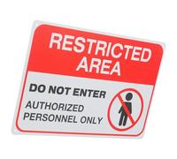 Generic No Trespassing Warning Sign - Restricted Entrance Safety Board for Authorized Personnel, Private Property Caution Sign for Office and Yard Access Control