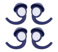 Generic Noise Blocking Silicone 4pcs Set with Two Sizes Dark Blue Multipurpose Comfortable Sleeping for Students and Snoring Noise Reduction