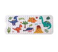 Generic Non-Slip Dinosaur Kids Bath Mat, 100cm x 40cm, Multicoloured, Rectangular, Rubber