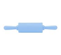 Generic Non-Stick Silicone Rolling Pin Kitchen Baking Tool with Solid Plastic Handle for Home Bakers Green 10cm (Blue)