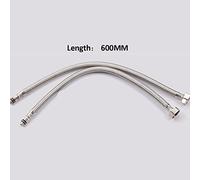 Generic NV_1001003095_YC-UK2 Pipetch Braided Flexible n Bra Pair of 600mm Flexi Mixer Tap Tail ixer Kitchen Basin ail C Connector Hose Pipe Pair of