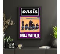 Generic Oasis Roll With It Vintage Poster Rock Band Music Heavy Metal Photo Wall Art A4