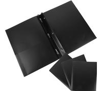 Generic Office File Folder Plastic Document Organizer 4Pcs Double Pocket Folders for School and Home Filing