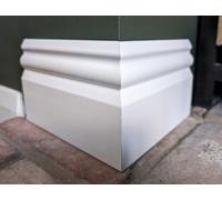 Generic Ogee PVC Skirting Board - White, 2M (70mm Tall)