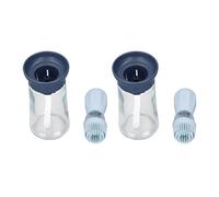 Generic Oil Dispenser, Olive Oil Dispenser Bottle with Silicone Brush 2pcs Silicone Glass Brush Container for Kitchen Grilling Baking Cooking (Blue)