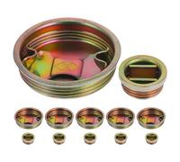 Generic Oil Drum Cover Kit 12pcs Threaded Iron Caps for 200L Barrels Drop-Resistant Plug Suitable for Petroleum Storage and Chemical Industry
