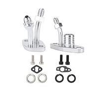 Generic Oil Feed Drain Flange Kit, Turbo Oil Return Drain Flange Adapter Aluminum Alloy with Accessories for CT9 CT12 CT20 CT26 Turbocharger
