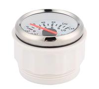Generic Oil Pressure Meter 52mm with LED Backlight High Precision for Auto Motorcycle Boat Truck 12V 24V Stainless Steel IP67 (White Dial Silver Cover)