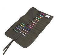 Generic Olive Canvas Paint Brush Holder, 30 Holes, Roll Up Case, Utility Style, Art Supplies