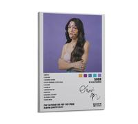 Generic Olivia Rodrigo Sour Album Cover Aesthetic Poster, Canvas Wall Art, 12x18inch (30x45cm), Framed or Unframed, Living Room, Bedroom Decor