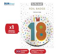 Generic On The Wall Silver Age 18 Birthday Foil Badge
